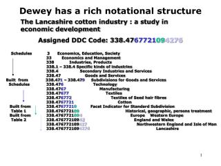 Dewey has a rich notational structure