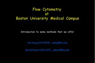 Flow Cytometry at Boston University Medical Campus