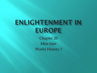 Enlightenment in Europe