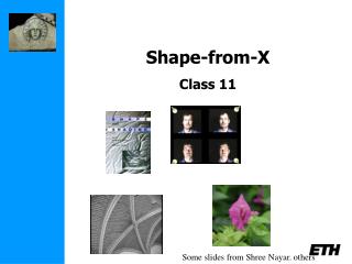 Shape-from-X Class 11