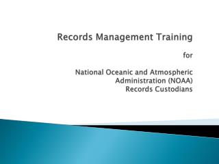 Training Objectives