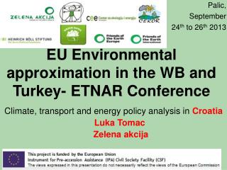 EU Environmental approximation in the WB and Turkey- ETNAR Conference