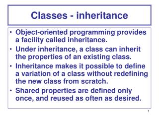 Classes - inheritance
