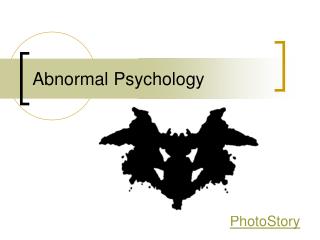 Abnormal Psychology