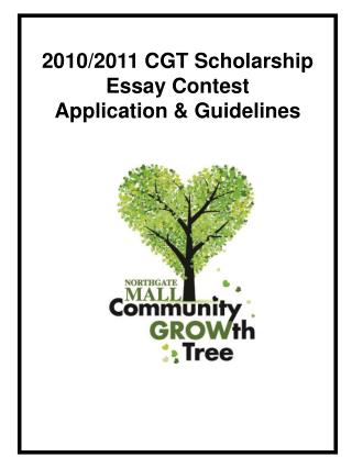 2010/2011 CGT Scholarship Essay Contest Application &amp; Guidelines