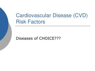 Risk Stratification In CVD Prevention How To Identify Cardiovascular R ...