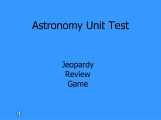 Astronomy Unit Test