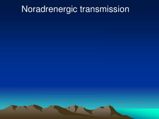 Noradrenergic transmission