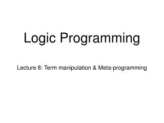 Logic Programming