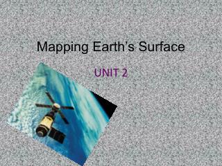 Mapping Earth’s Surface