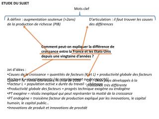 À définir : augmentation soutenue (&gt;2ans) de la production de richesse (PIB)