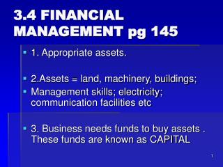 3.4 FINANCIAL MANAGEMENT pg 145