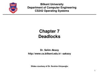 Chapter 7 Deadlocks