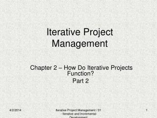 Iterative Project Management