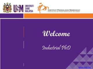 Welcome Industrial PhD