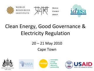 Clean Energy, Good Governance &amp; Electricity Regulation