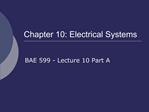 Chapter 10: Electrical Systems
