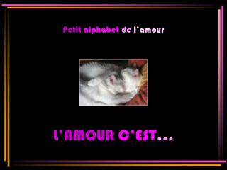 Petit alphabet de l’amour