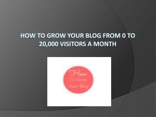 How to Grow Your Blog from 0 to 20,000 Visitors A Month