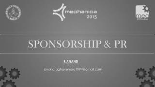 SPONSORSHIP &amp; PR