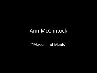 Ann McClintock