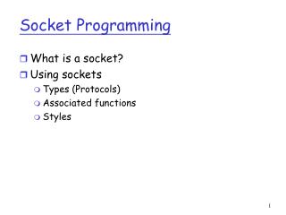 Socket Programming