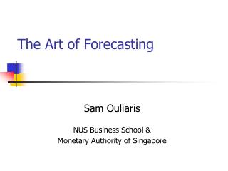 The Art of Forecasting