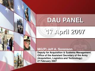 DAU PANEL 17 April 2007