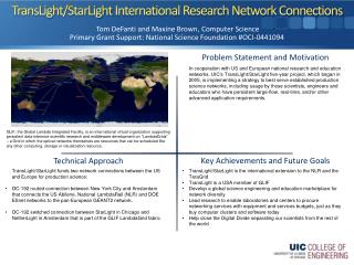 TransLight / StarLight International Research Network Connections
