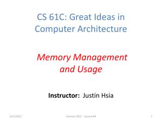 Instructor: Justin Hsia