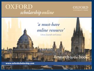 Няколко думи за Oxford Scholarship Online (OSO)