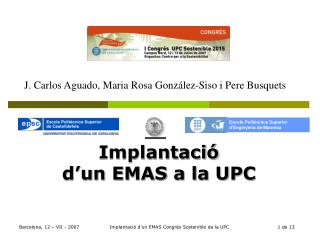 Implantació d’un EMAS a la UPC