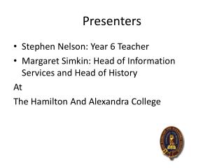 Presenters
