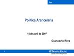 Pol tica Arancelaria