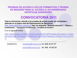 CONVOCATORIA 2011