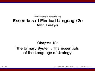 PowerPoint to accompany Essentials of Medical Language 2e Allan, Lockyer