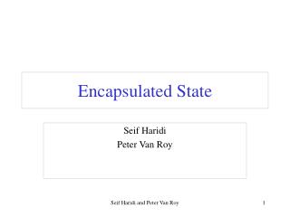 Encapsulated State