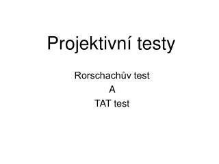 Projektivní testy