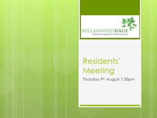 Residents’ Meeting