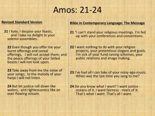 Amos: 21-24