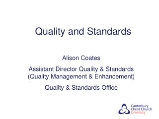 Quality and Standards