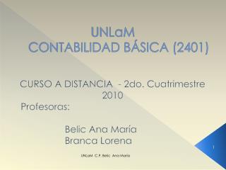 UNLaM CONTABILIDAD BÁSICA (2401)