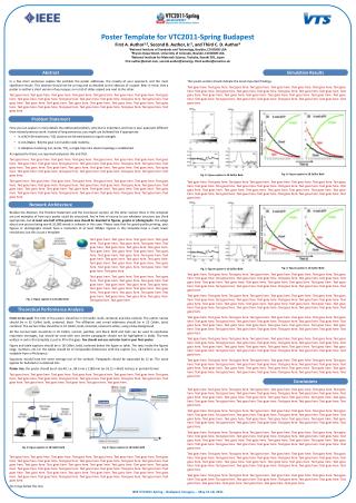 Poster Template for VTC2011-Spring Budapest