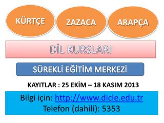 DİL KURSLARI