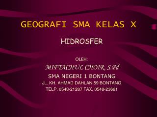 GEOGRAFI SMA KELAS X