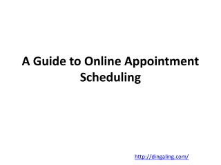 Online Appointment Scheduling