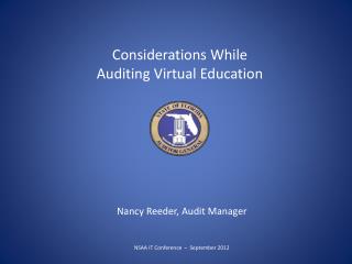 Considerations While Auditing Virtual Education