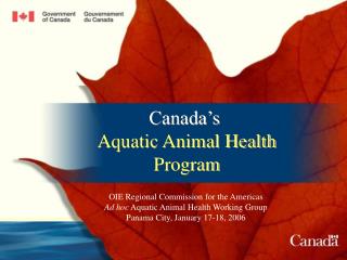 Canada’s Aquatic Animal Health Program