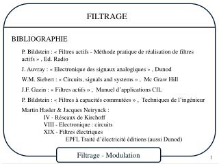 FILTRAGE