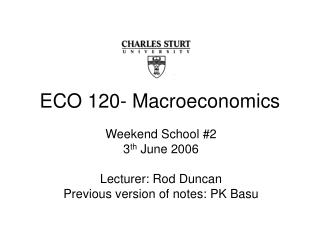 ECO 120- Macroeconomics